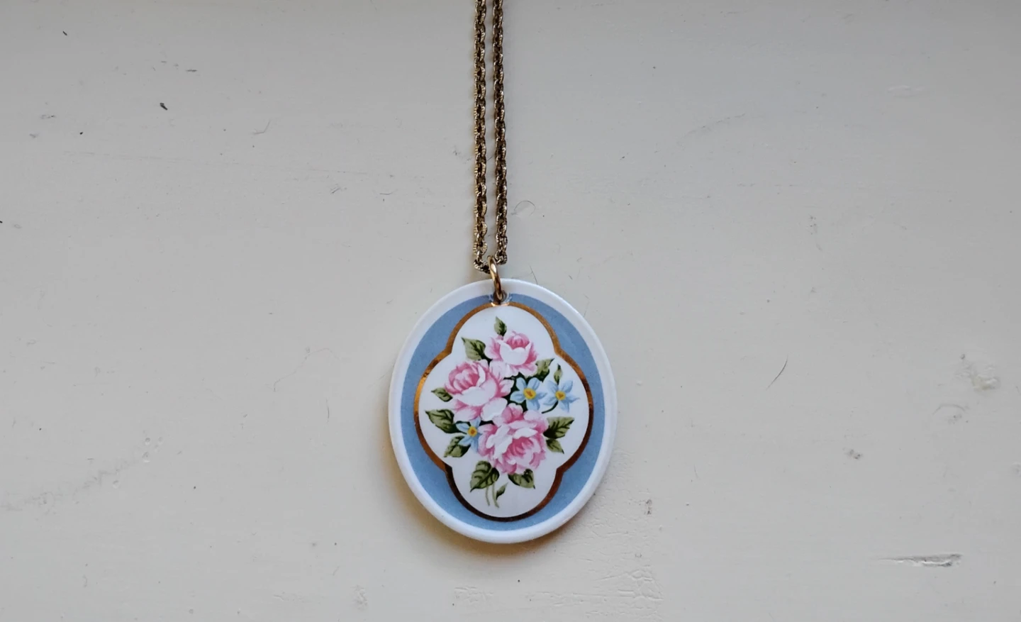 ⚽ Vintage Floral Pendant Necklace - photo 2