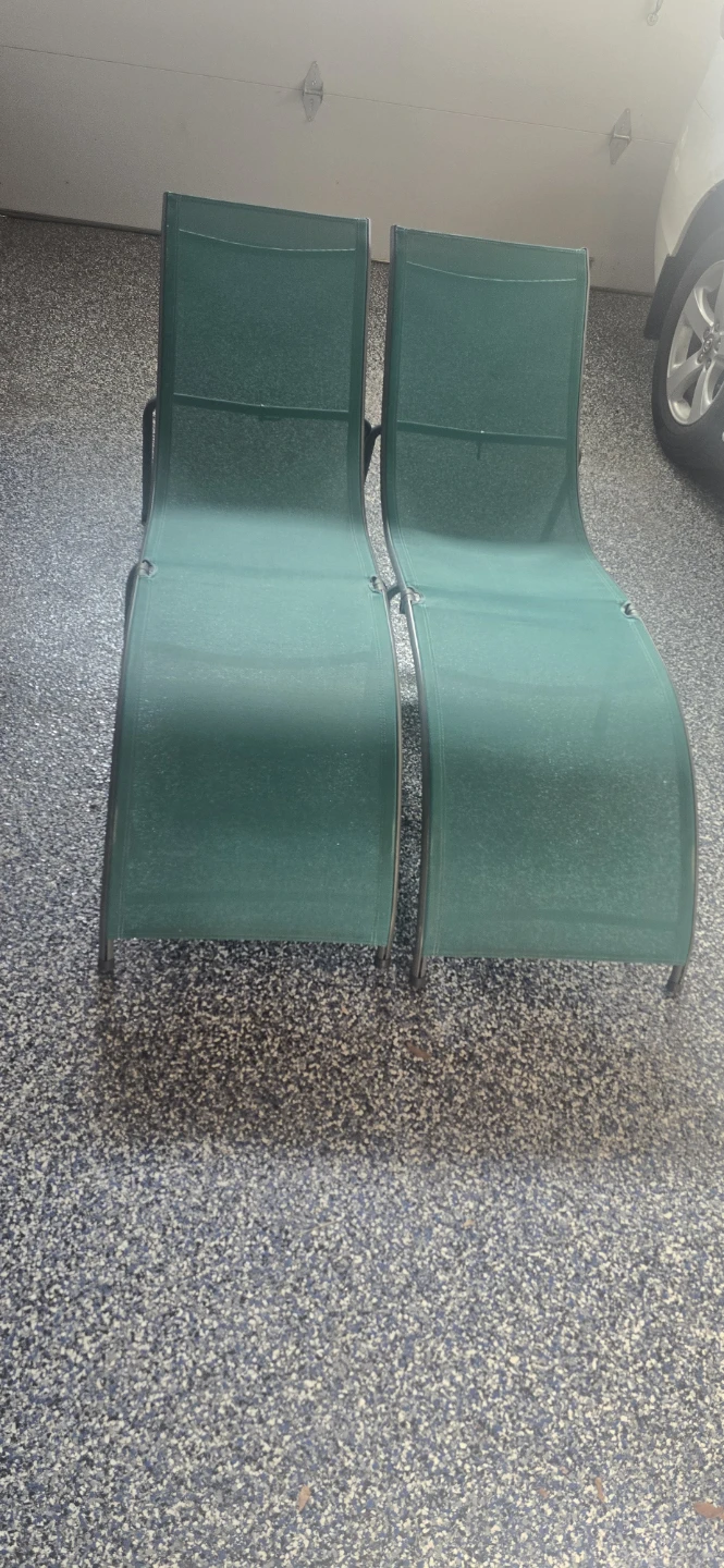 Green Lounge Chairs (Set of 2)