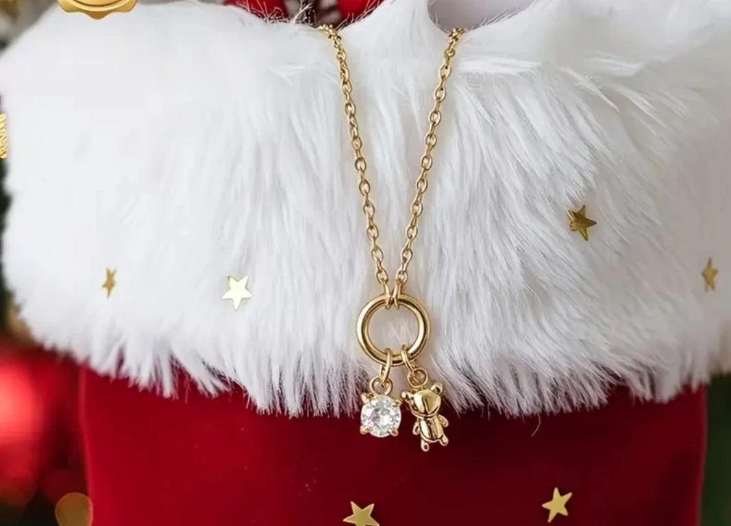 18K Gold Plated Stainless Steel Necklace with Charm