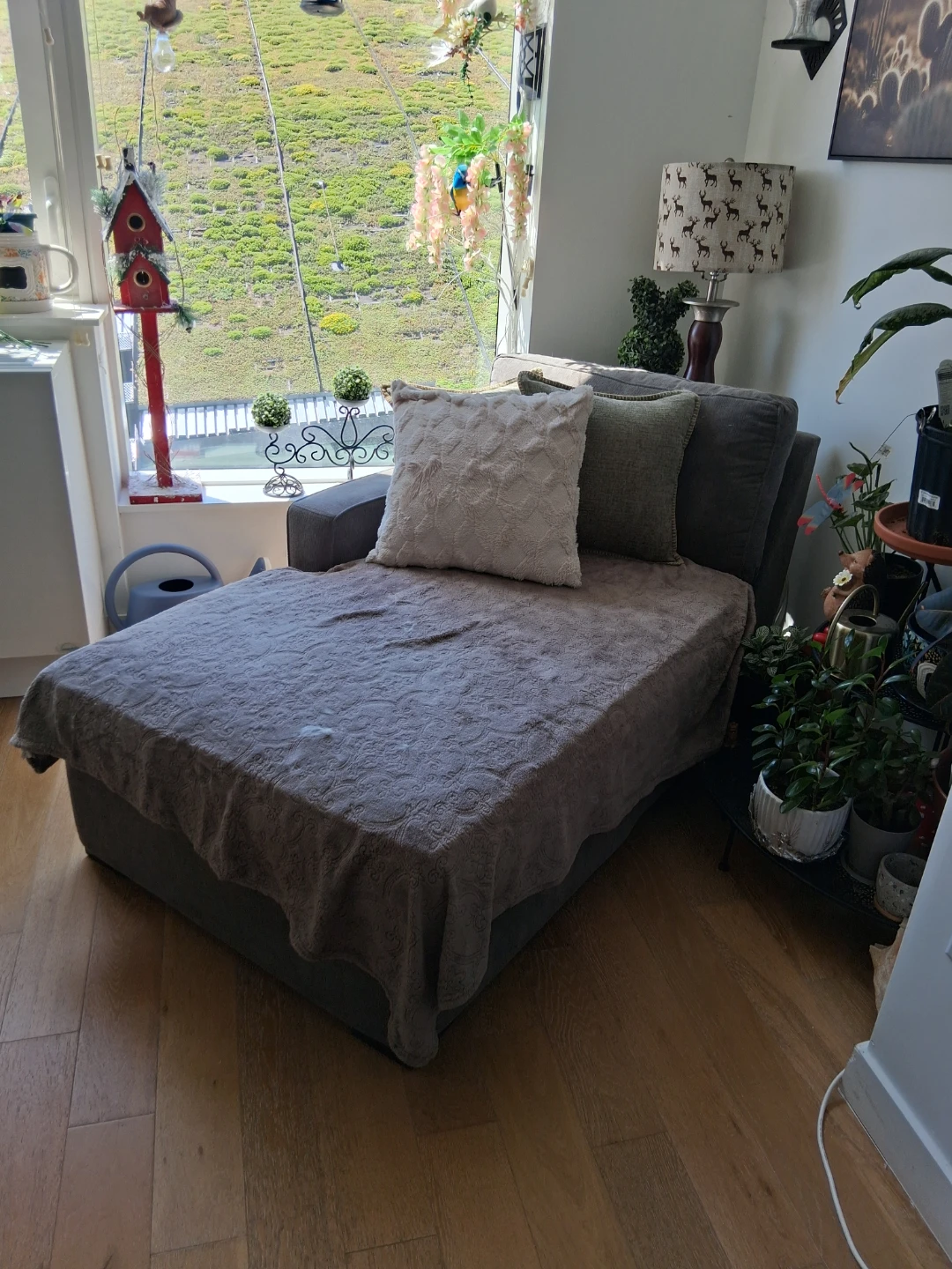Gray Chaise Lounge Sofa