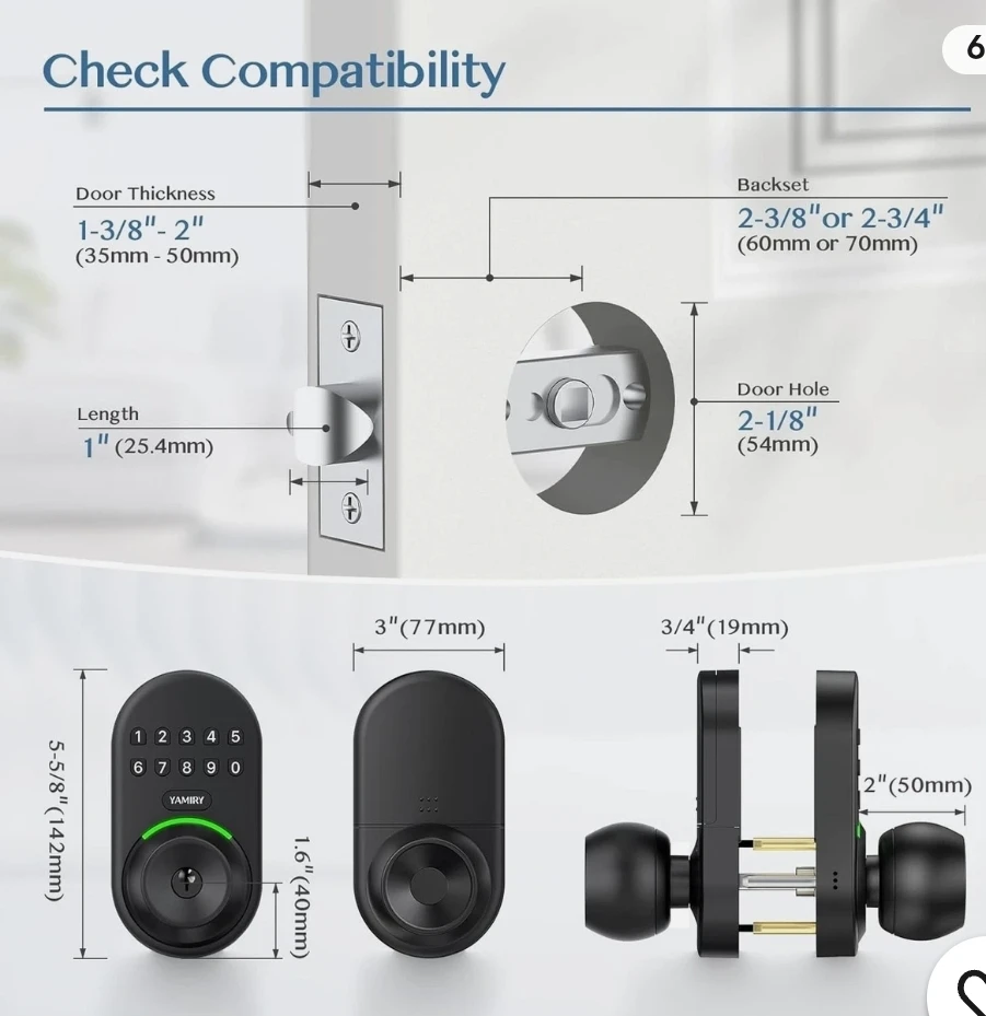 YAMRY Smart Lock with Keypad - photo 3