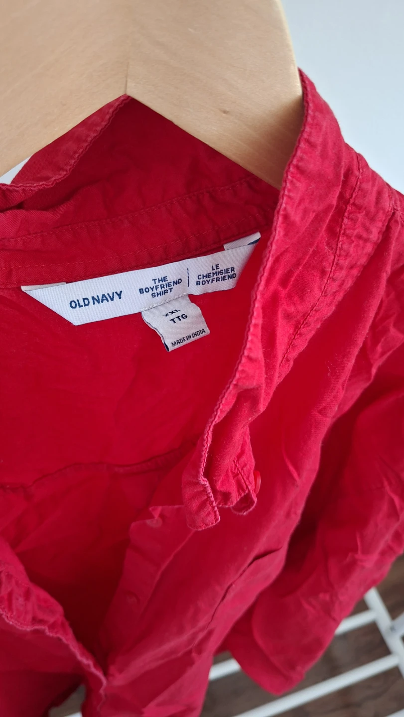 Old Navy Red Boyfriend Shirt XXL - photo 2