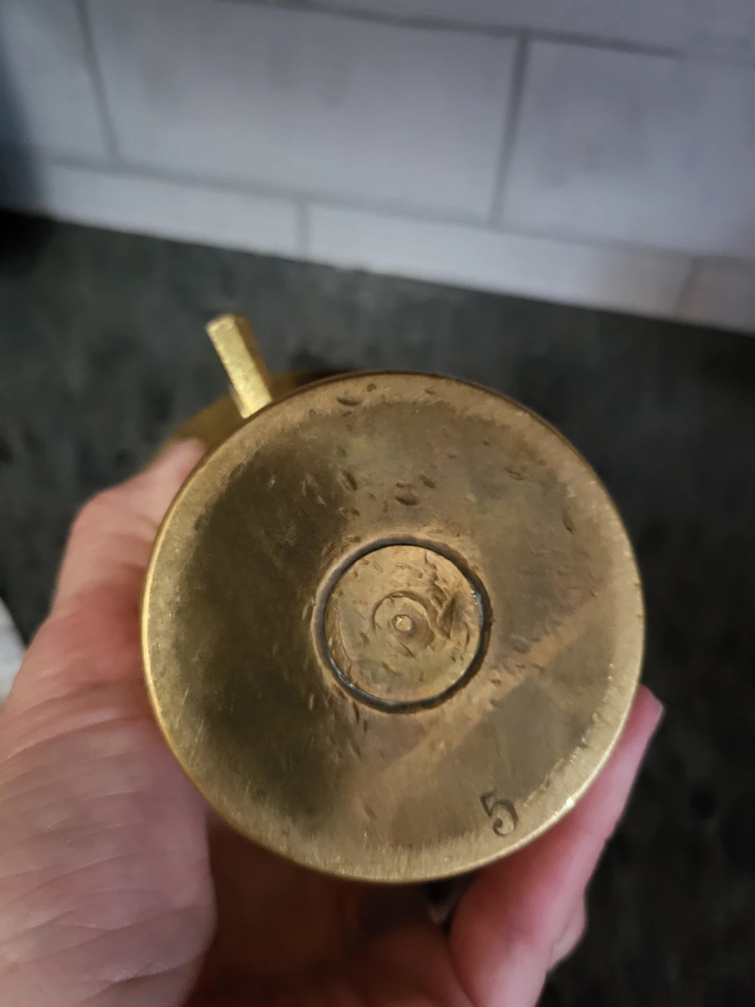 Vintage Brass Mortar and Pestle Set - photo 4