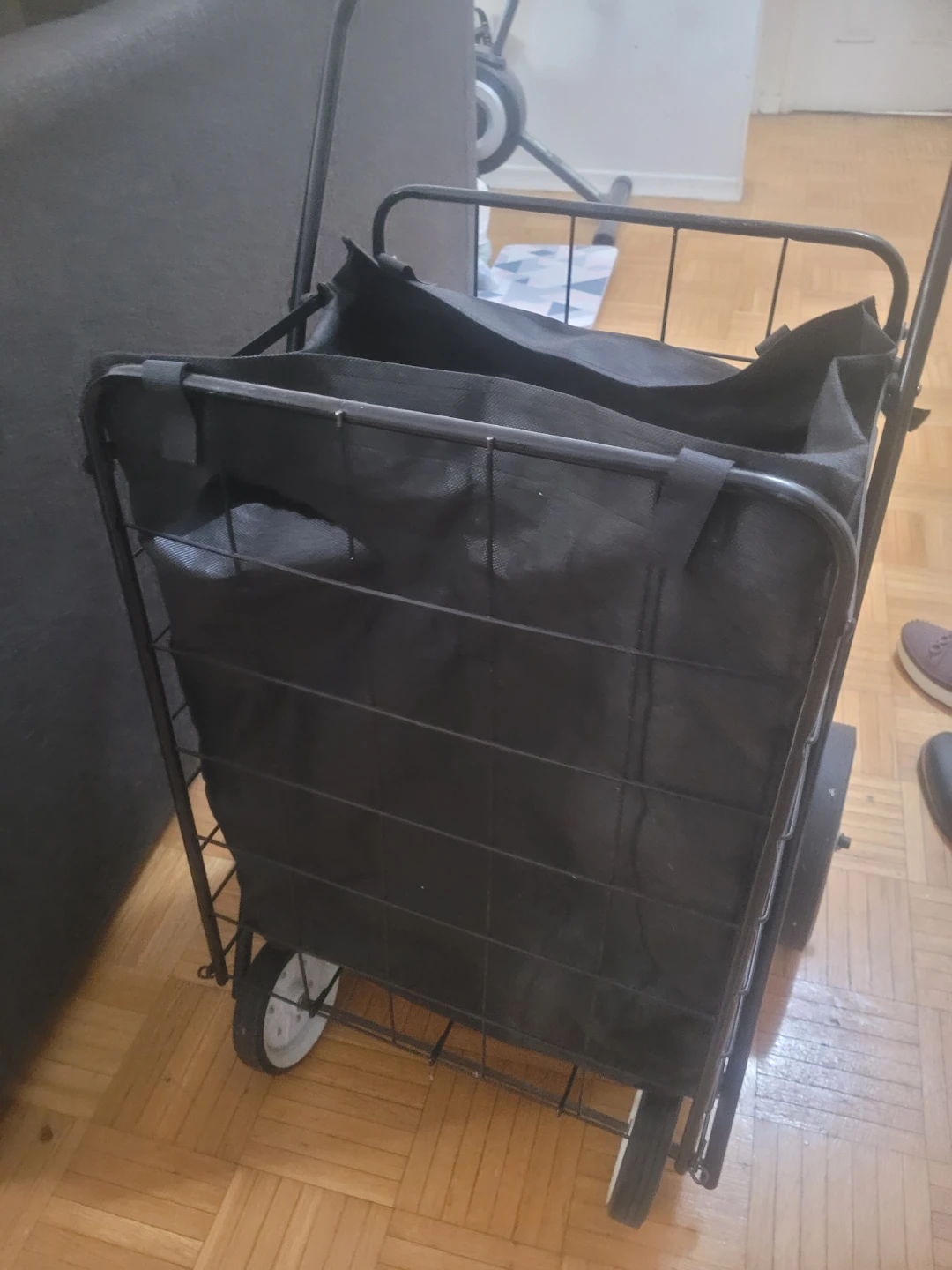 Black Folding Shopping Cart - photo 2