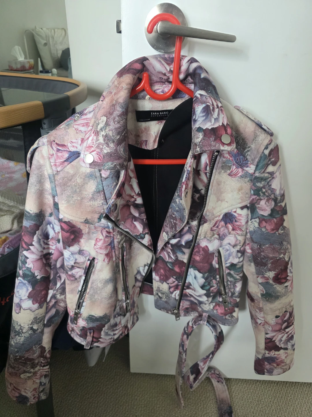 Zara Basic Floral Print Outerwear Jacket