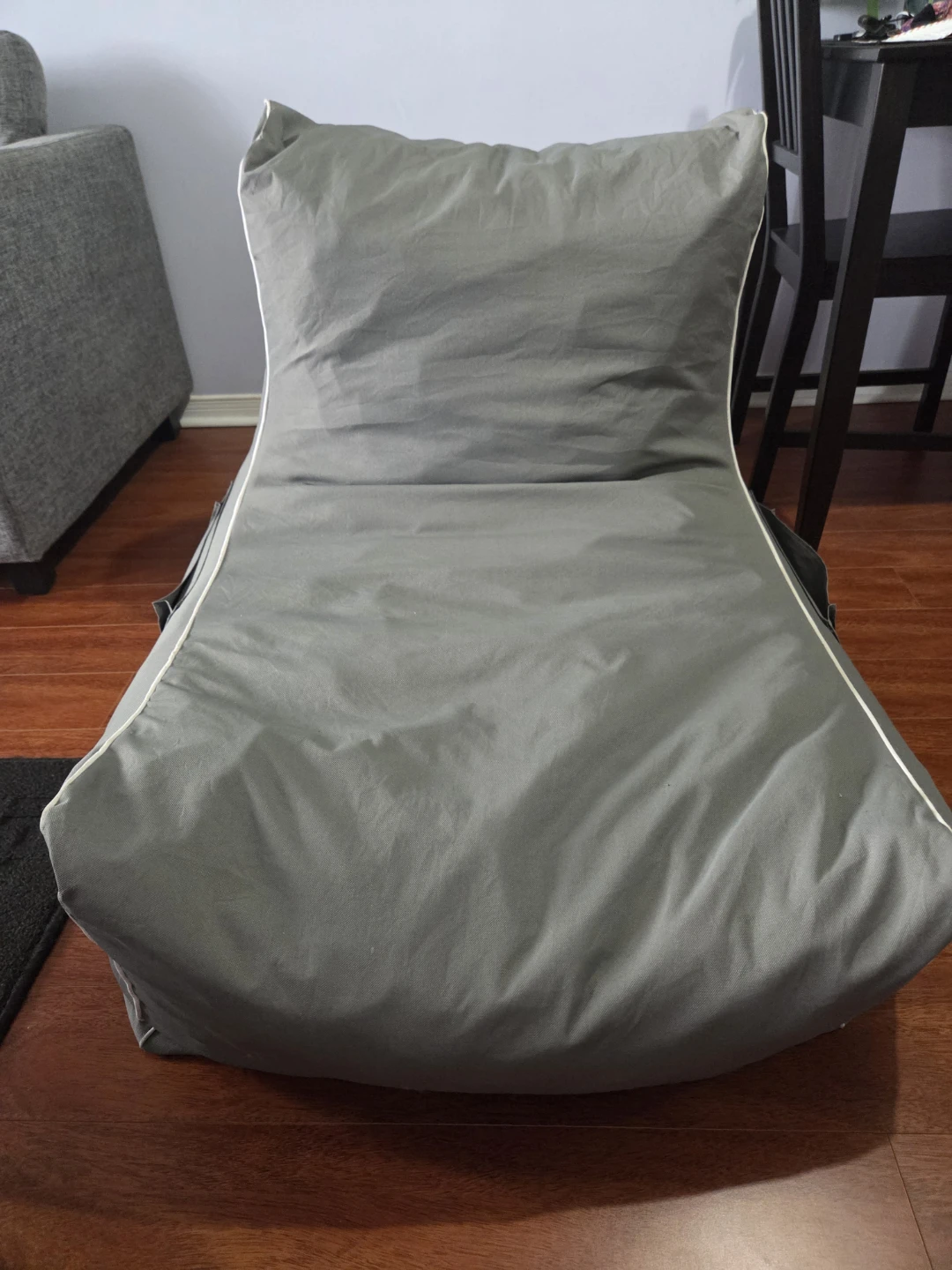Grey Bean Bag Chair - photo 2