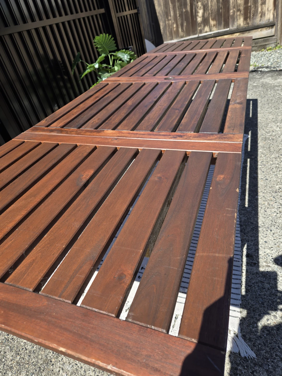 Newly refinished ikea applaro table w 2 extendable leafs - photo 5