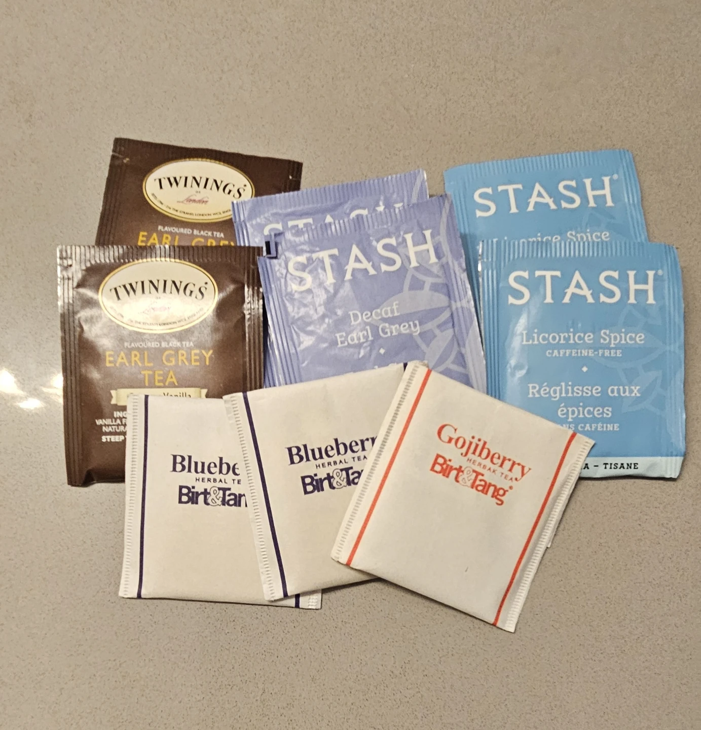 Assorted Tea Bags - Twinings, Stash, Birt & Tang