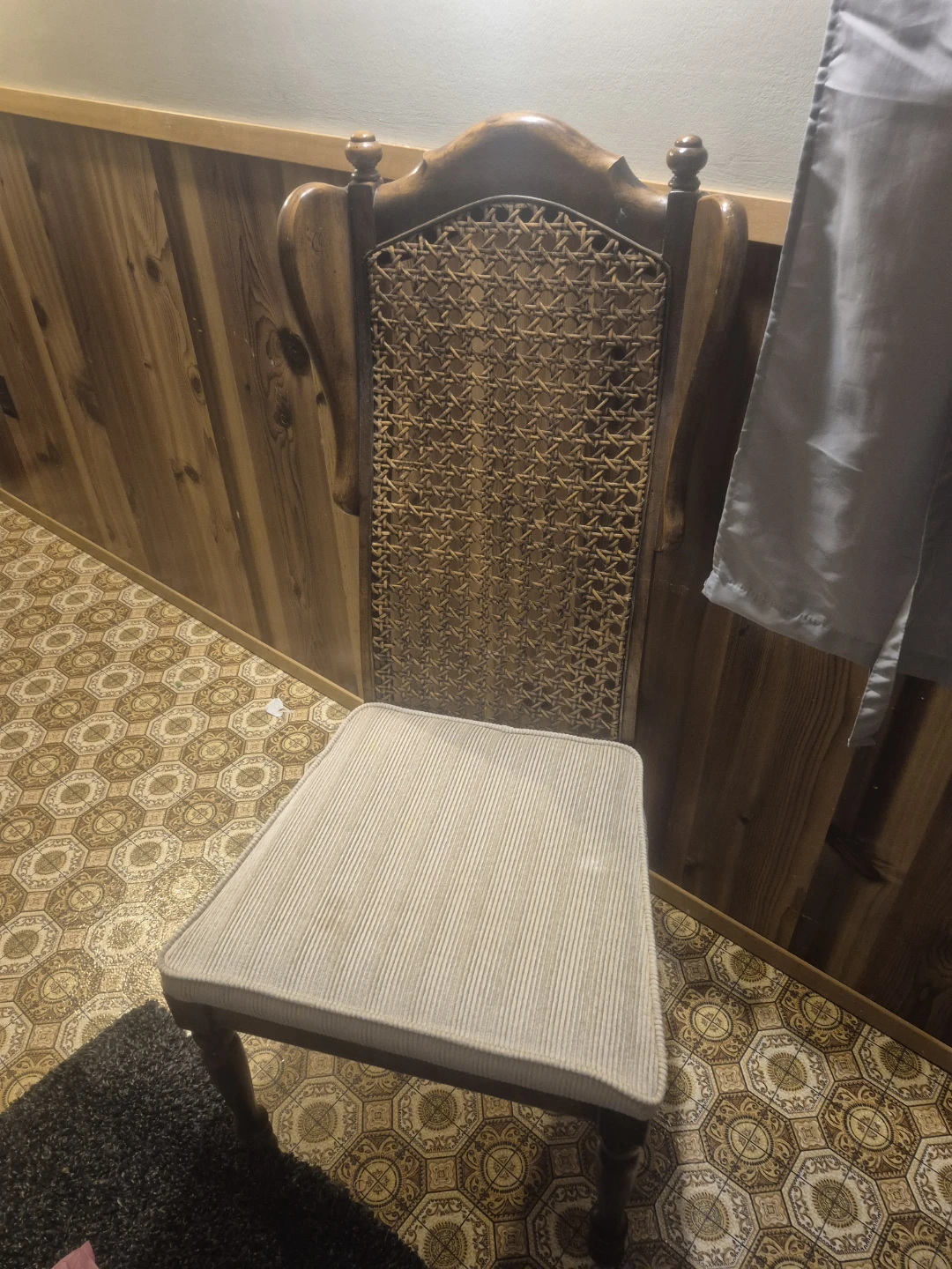 Wooden Dining Chair with Cane Back - photo 2