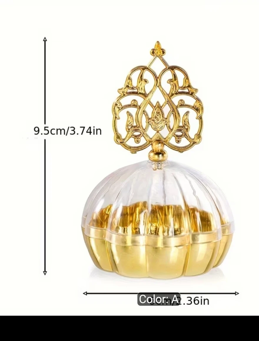 4 Decorative Gold and Clear Candy Box - photo 2