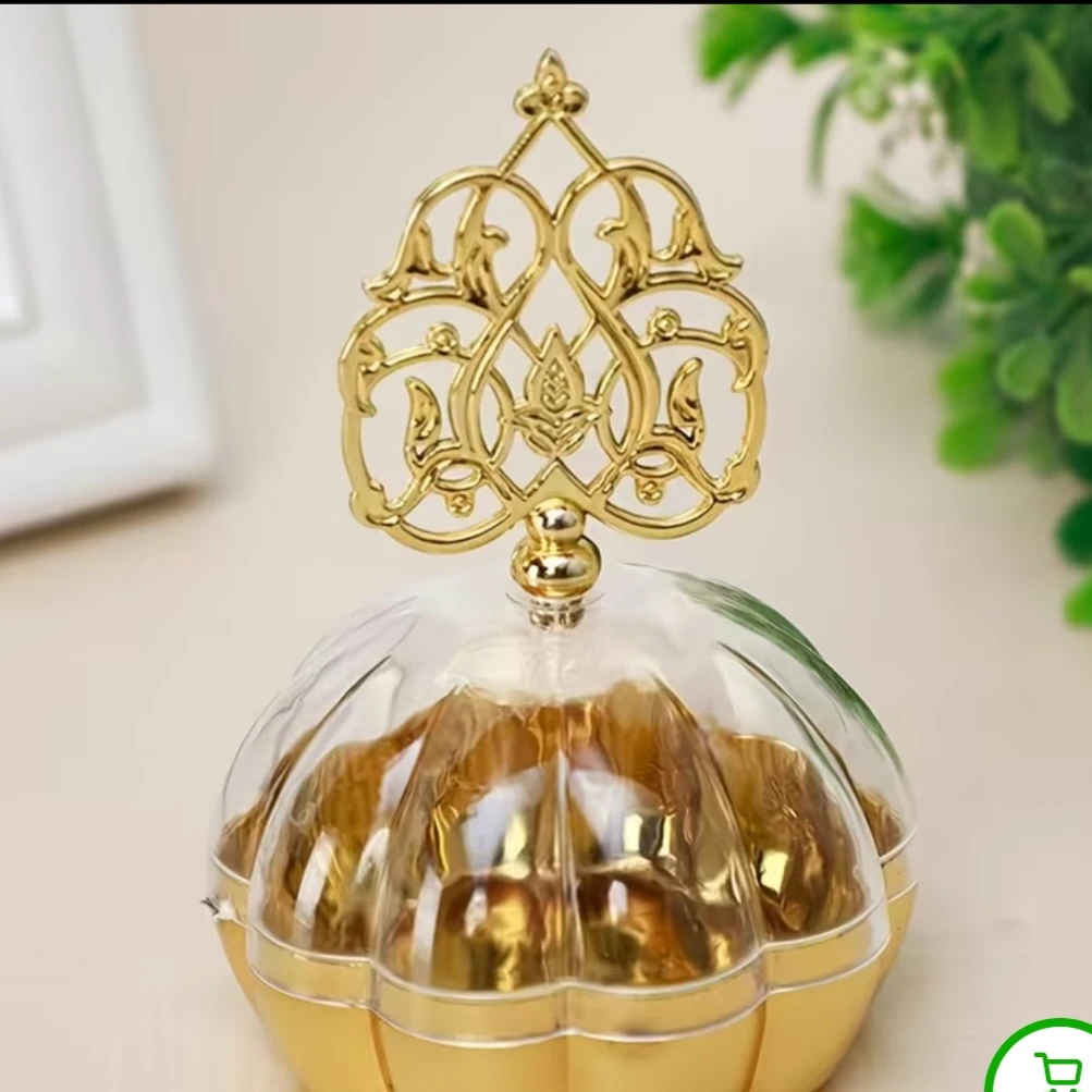 4 Decorative Gold and Clear Candy Box - photo 3