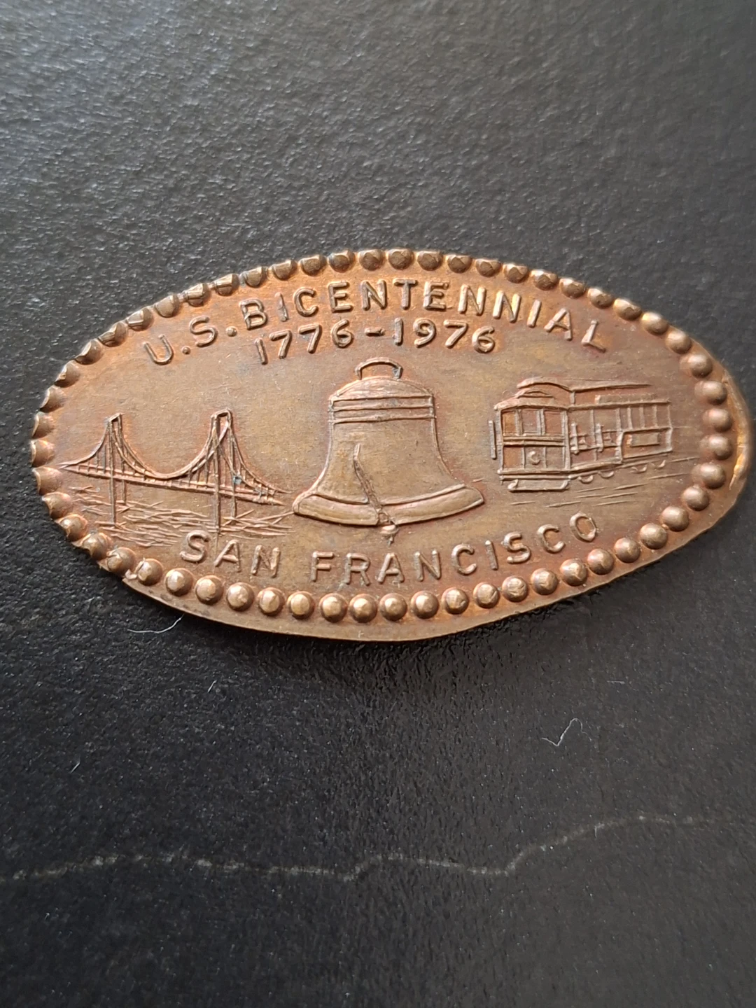 U.S. Bicentennial San Francisco Pressed Penny Token 1776-1976