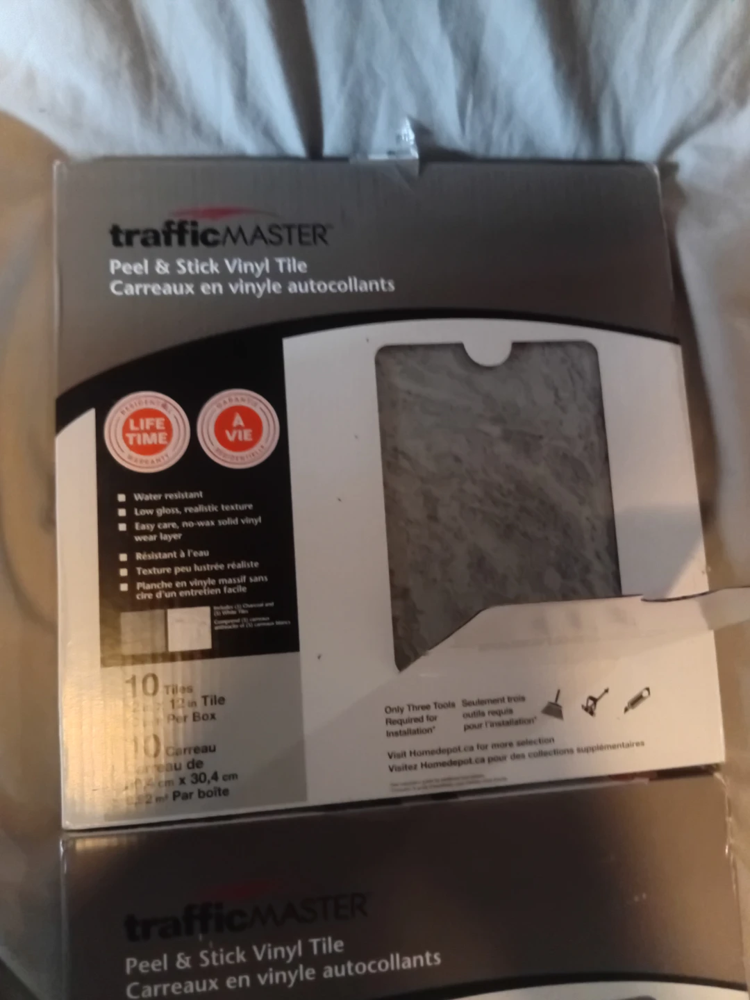 with a price tag of 15$ plus Peel & Stick Vinyl Tile