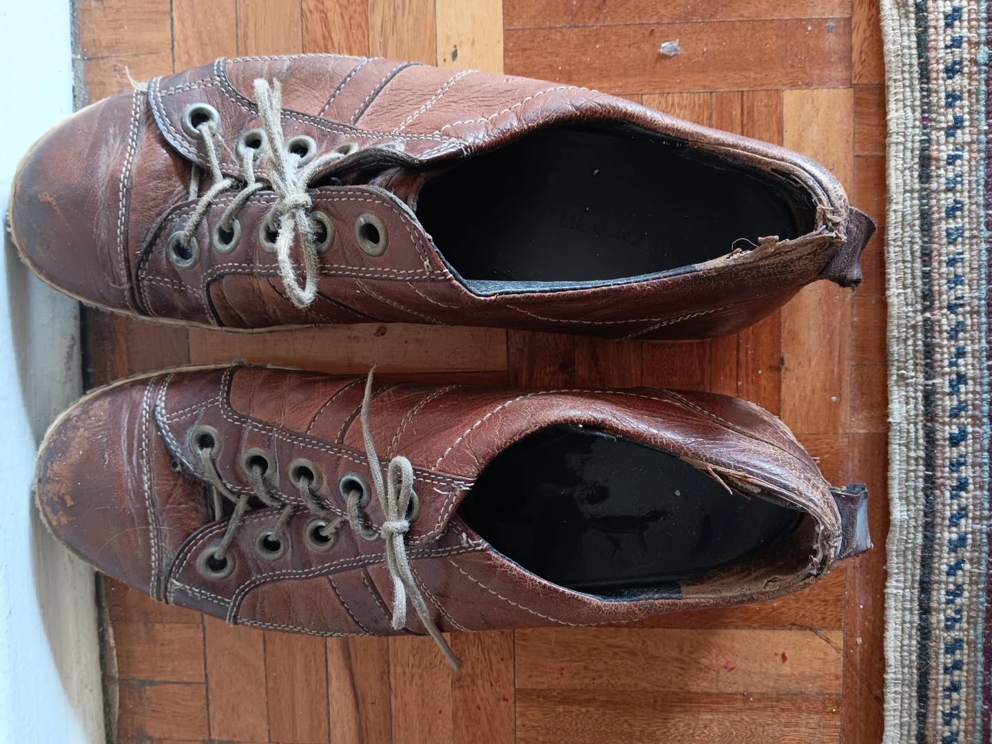 Paul Green Brown Leather Lace-Up Shoes