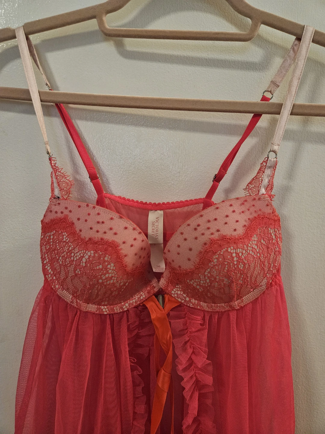 Y2K Victoria's Secret Pink Lace Babydoll Lingerie - photo 2