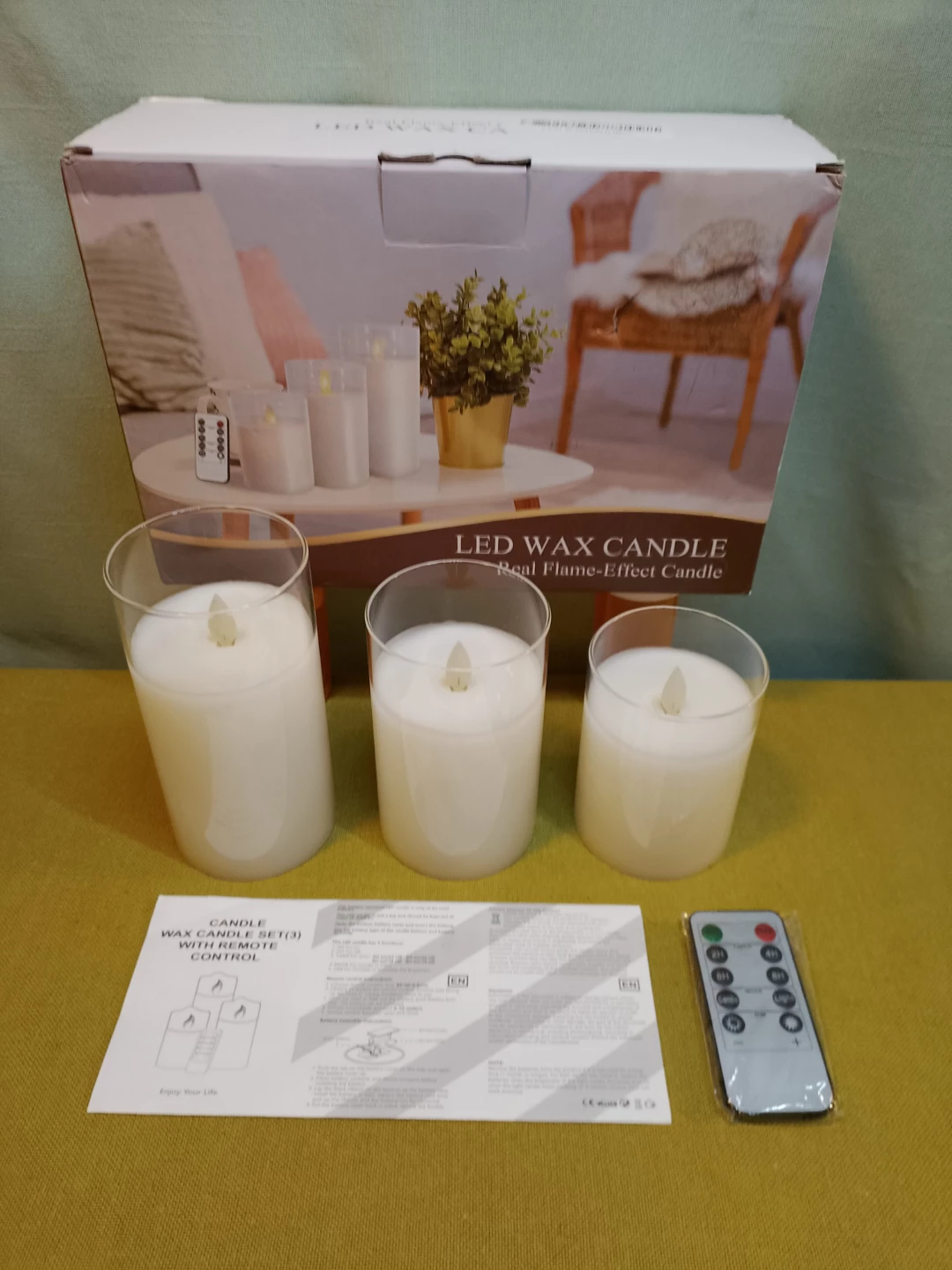 🕯️ 🆕 LED Wax Candle Set with Remote 🕯️ 🆕