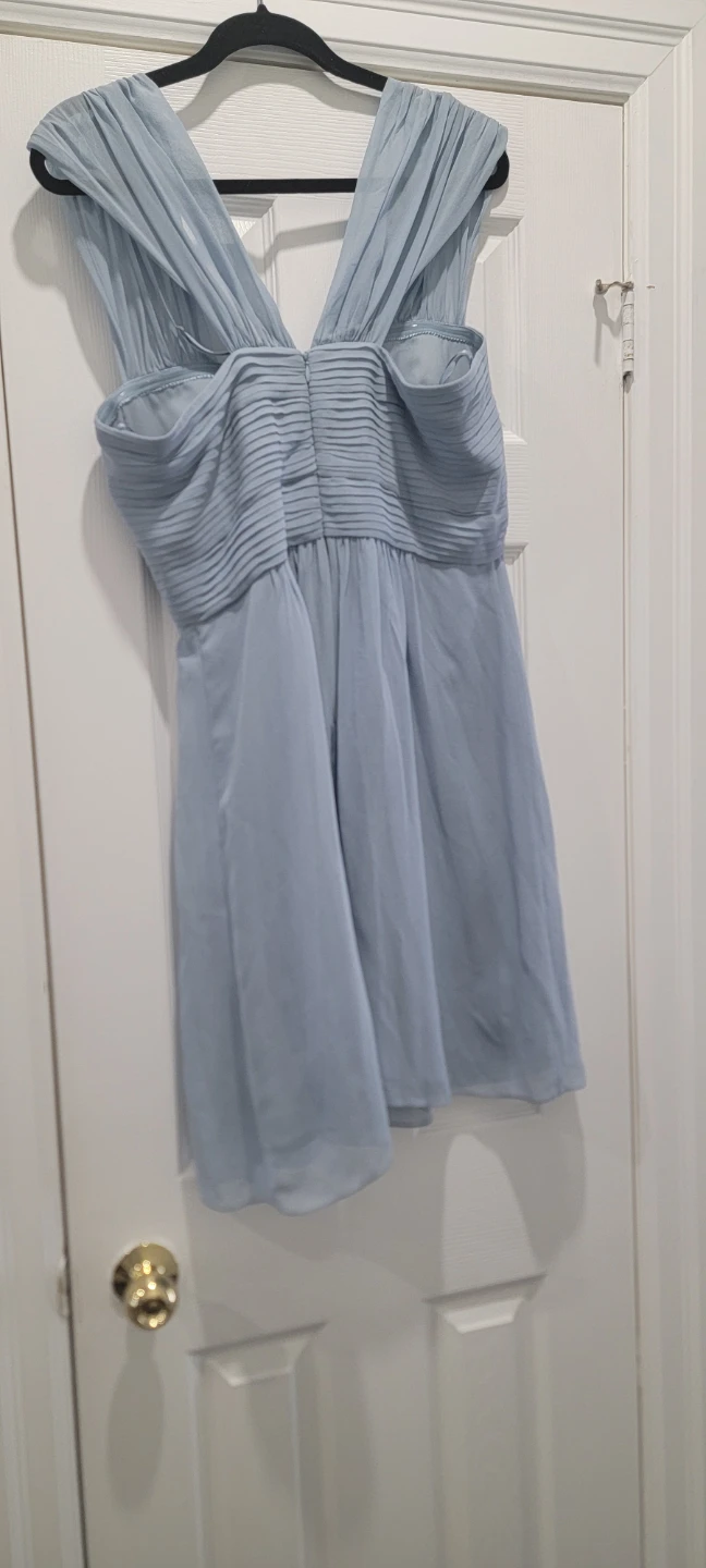 BCBGMAXAZRIA Frost Blue Chiffon Dress Size 12 - photo 2