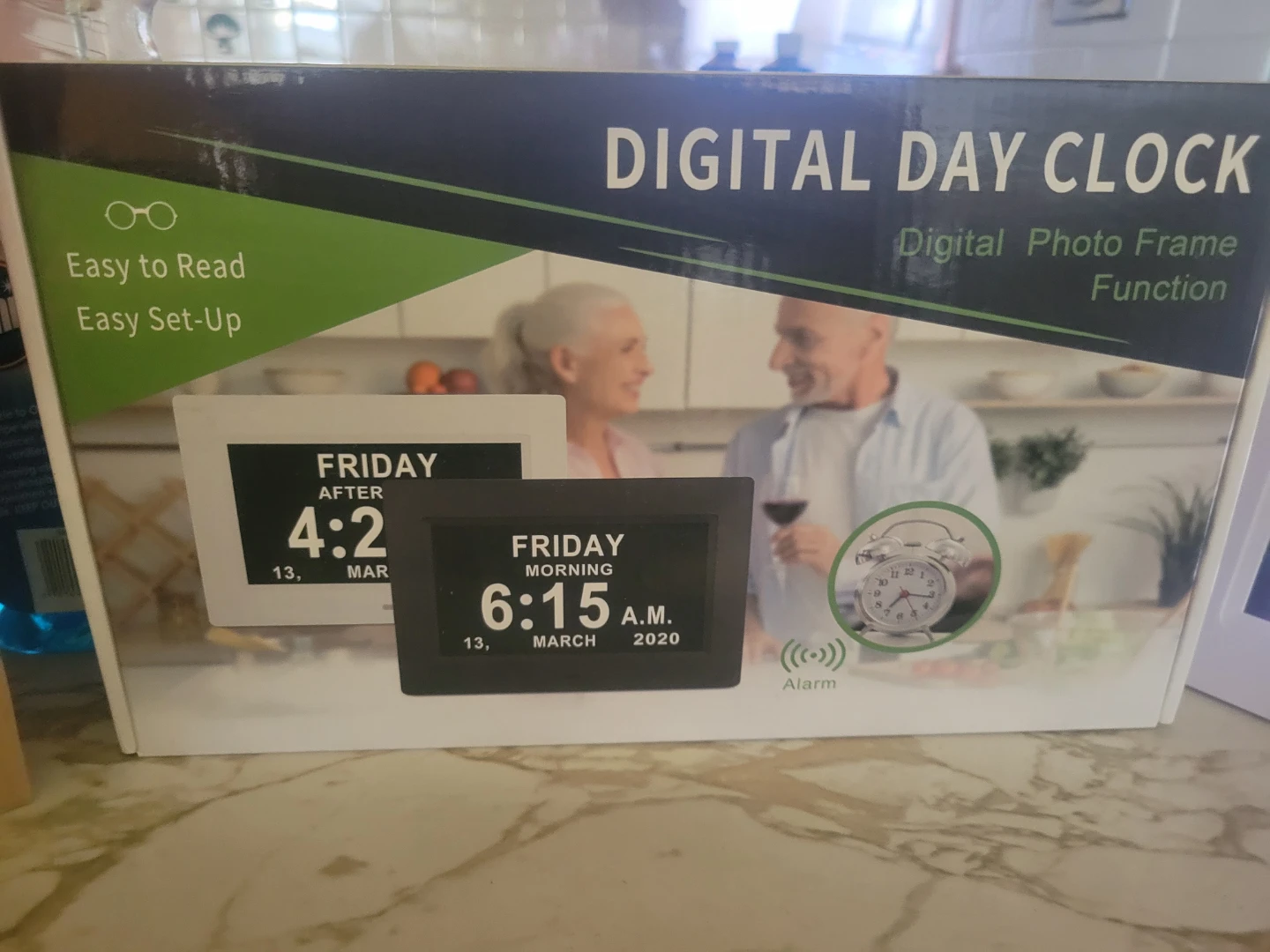 Digital Day Clock with Photo Frame Function