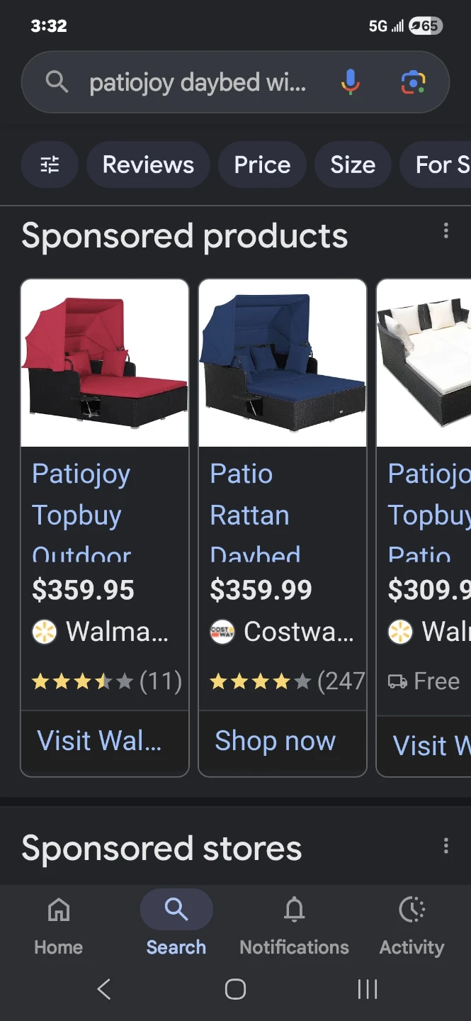 Patiojoy Outdoor Daybed with Canopy HW72406 - photo 2