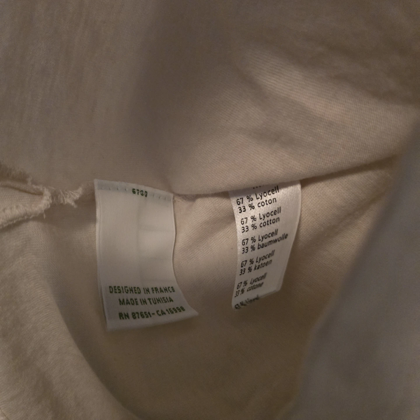 Lacoste Long Sleeve Polo Shirt - Cream - Size 42 - photo 5