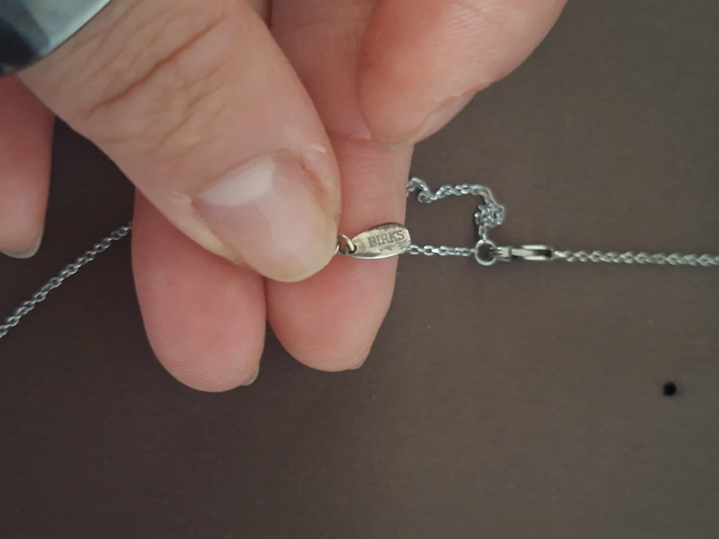 Birks Silver Pebble Pendant Necklace - photo 5