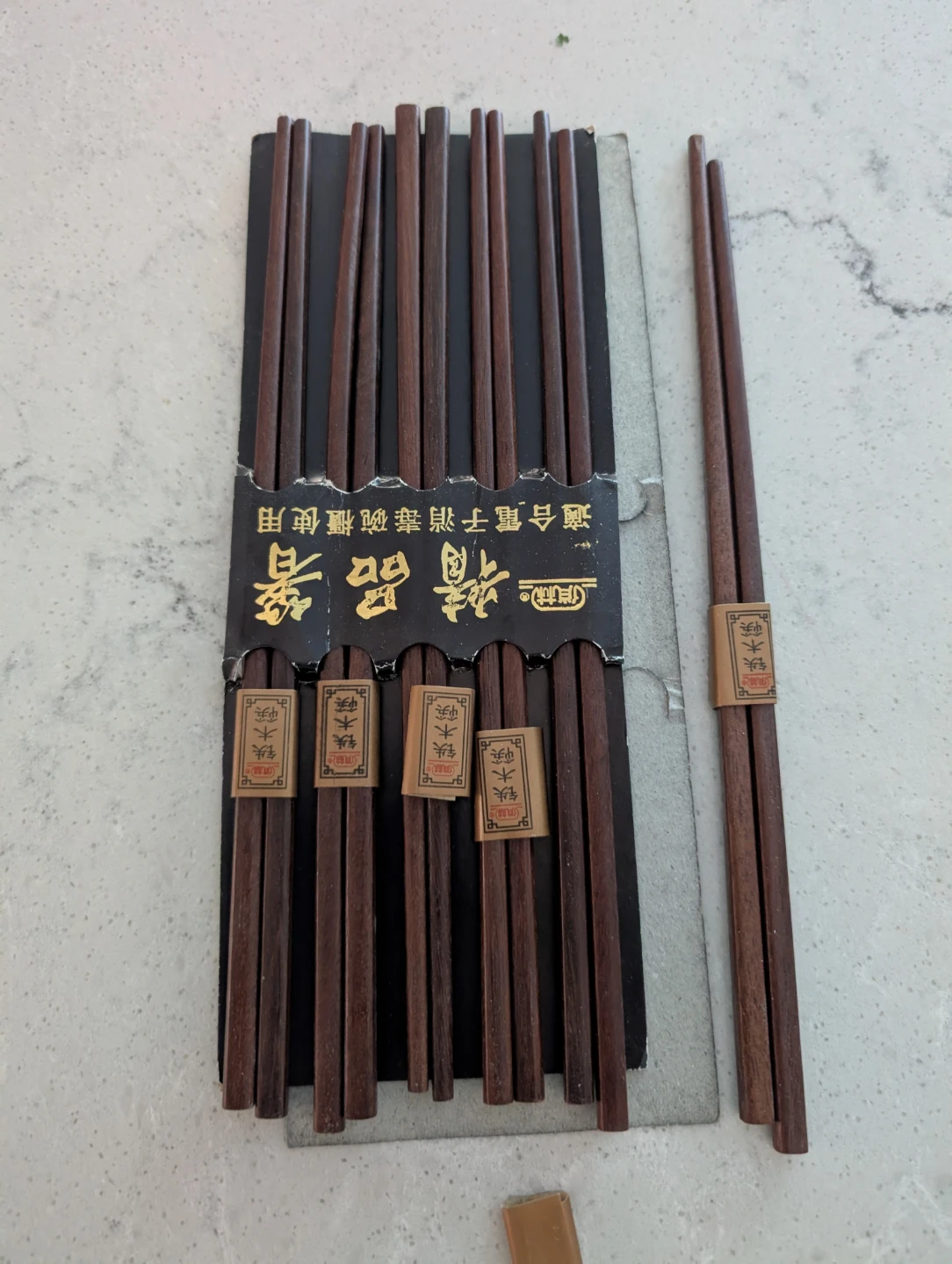 Set of 10 Wooden Chopsticks