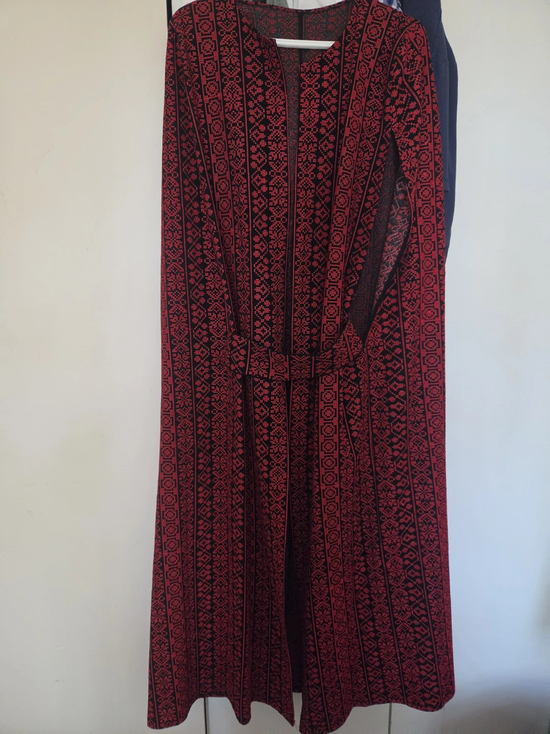 Embroidered Black and Red Abaya/Dress