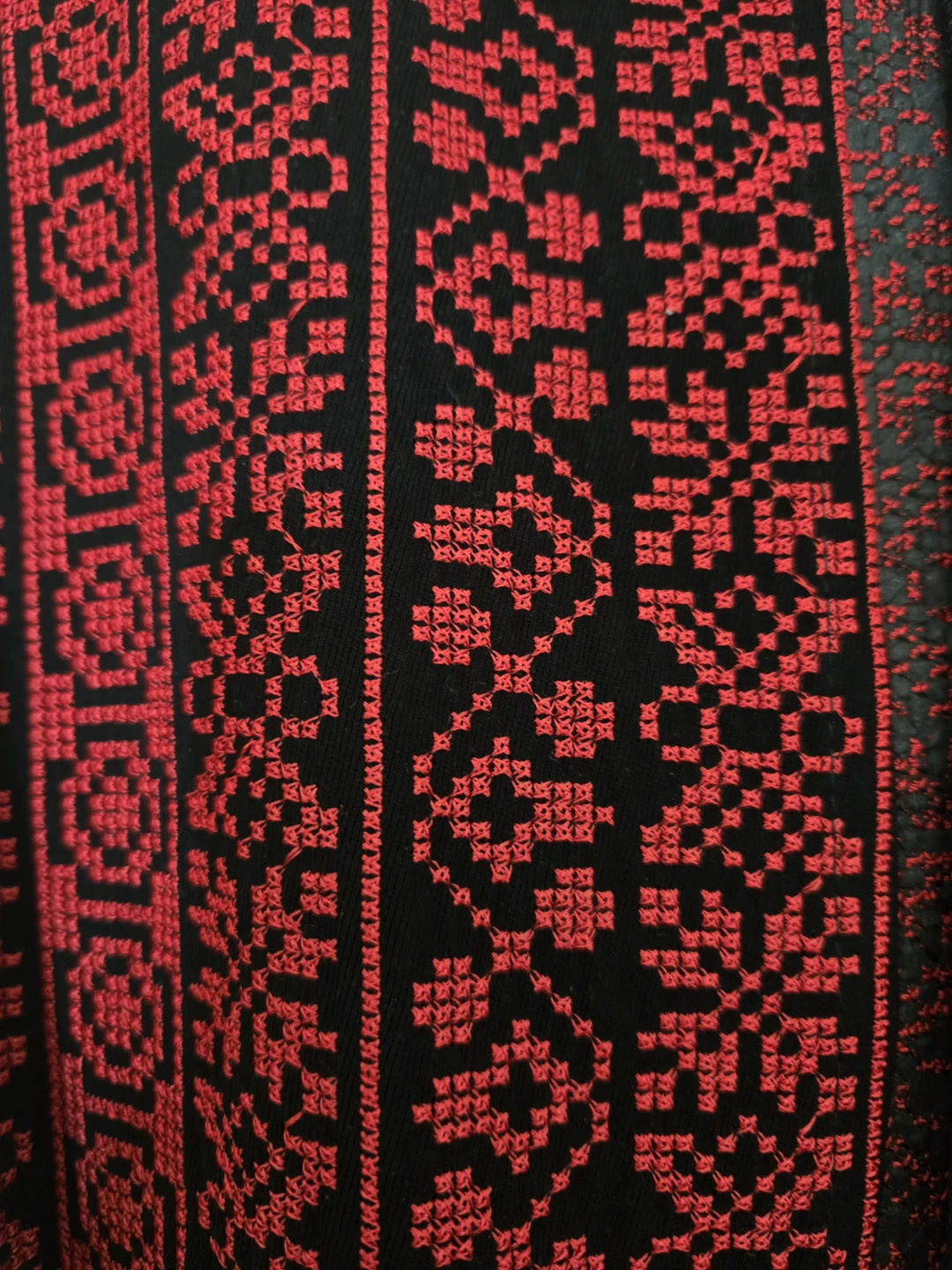 Embroidered Black and Red Abaya/Dress - photo 2