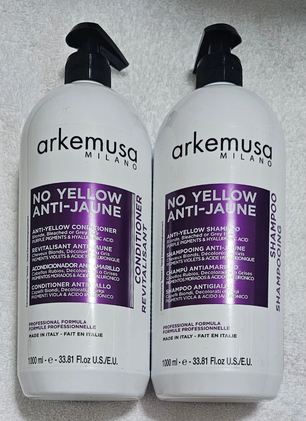 Arkemusa Milano No Yellow Anti-Jaune Shampoo & Conditioner Duo