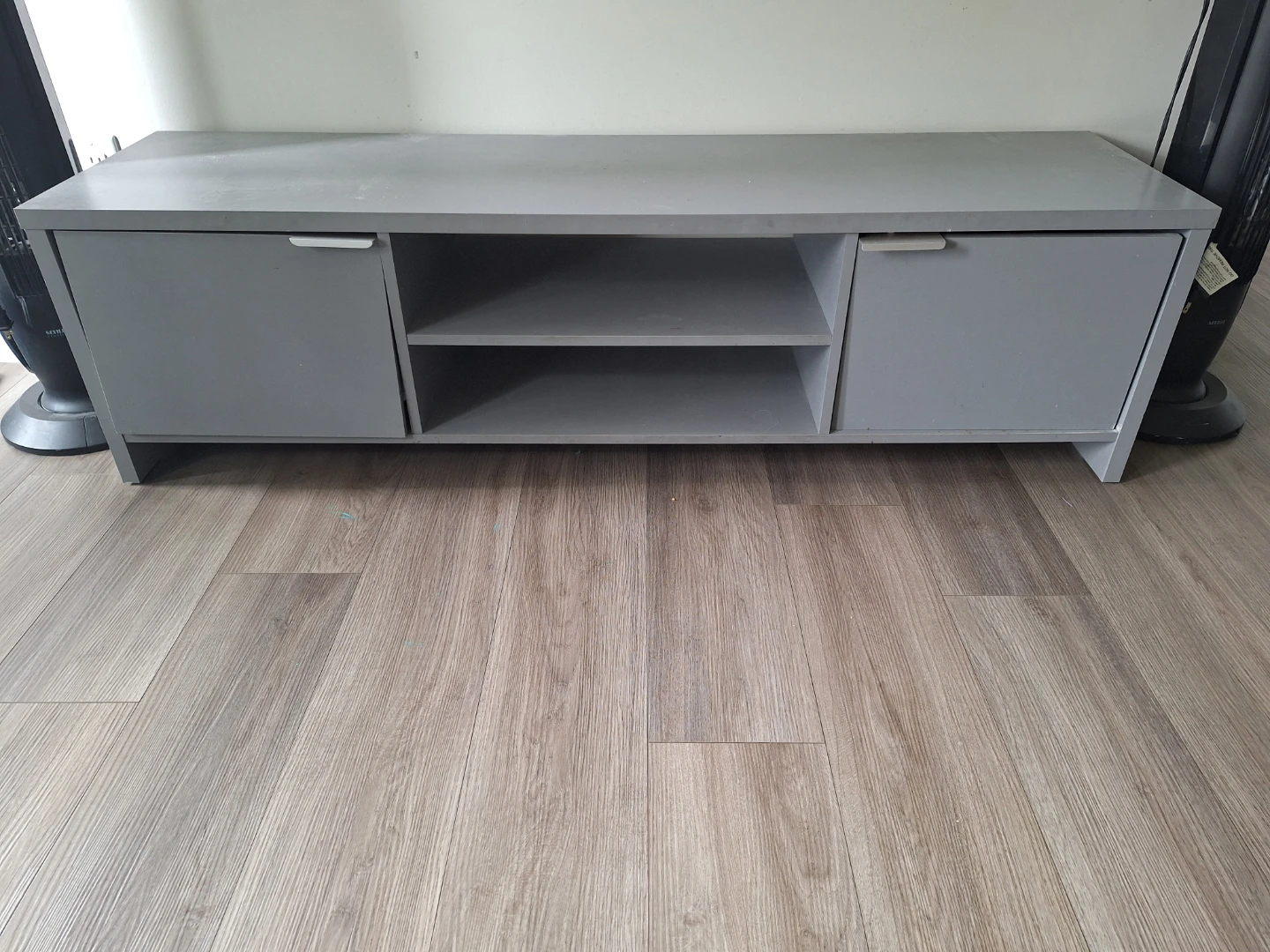 Grey TV Stand with Storage - photo 3