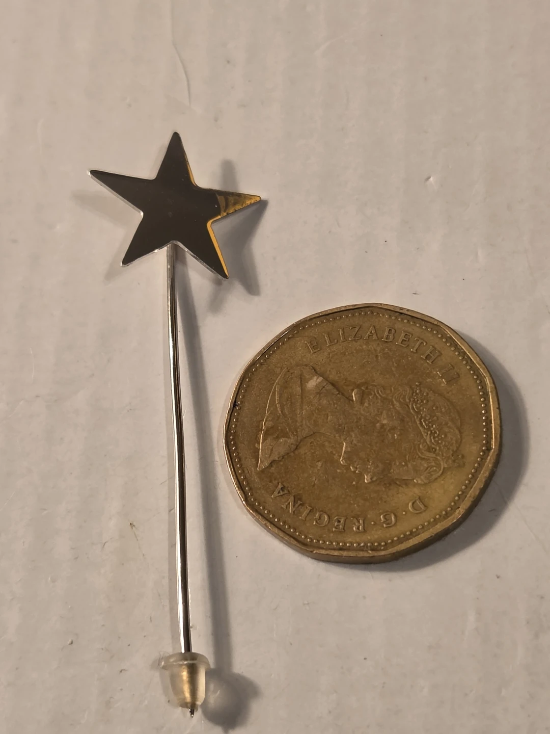 Silver  sterling Star Stick Pin Brooch - photo 3