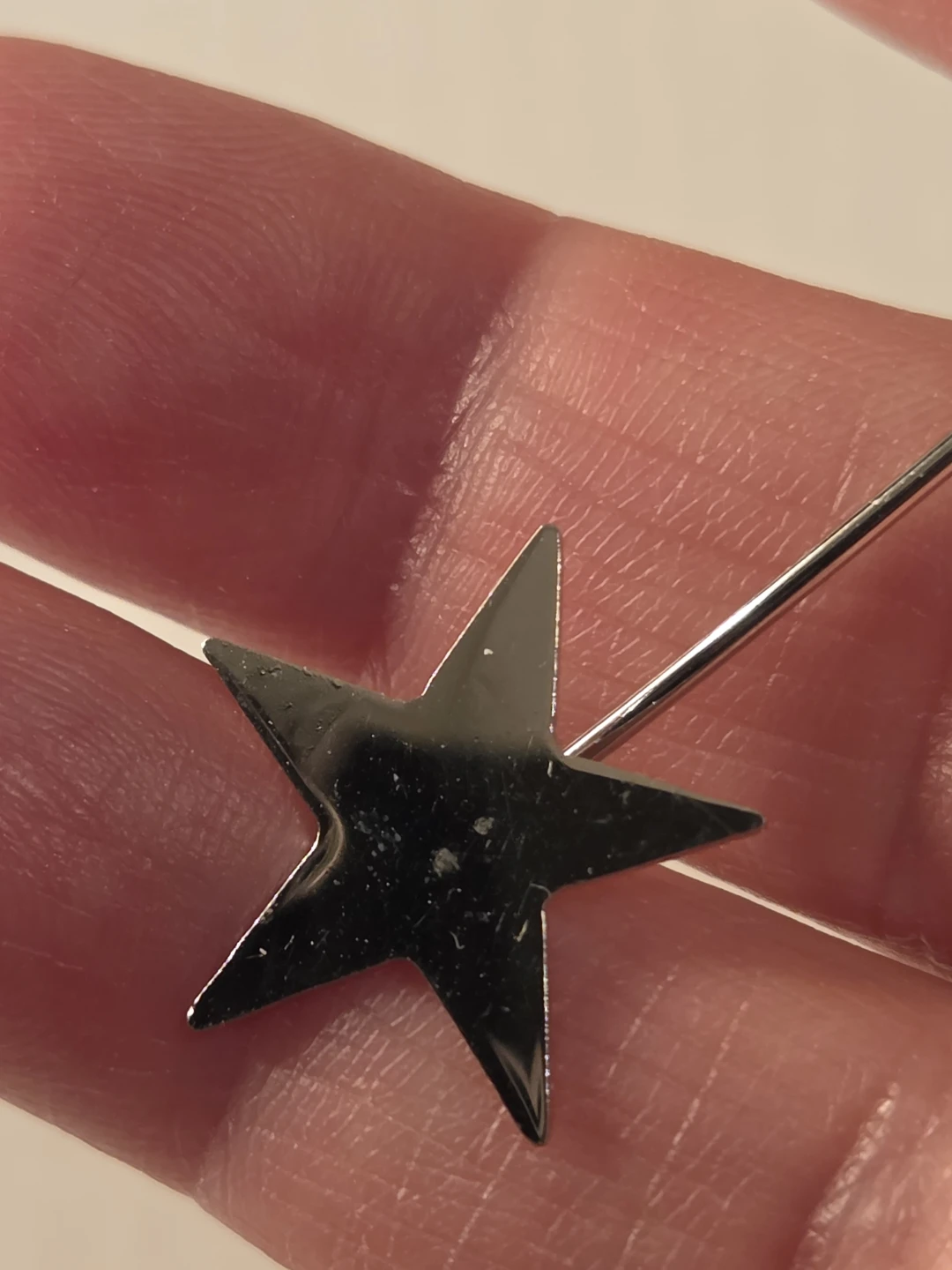 Silver  sterling Star Stick Pin Brooch - photo 4