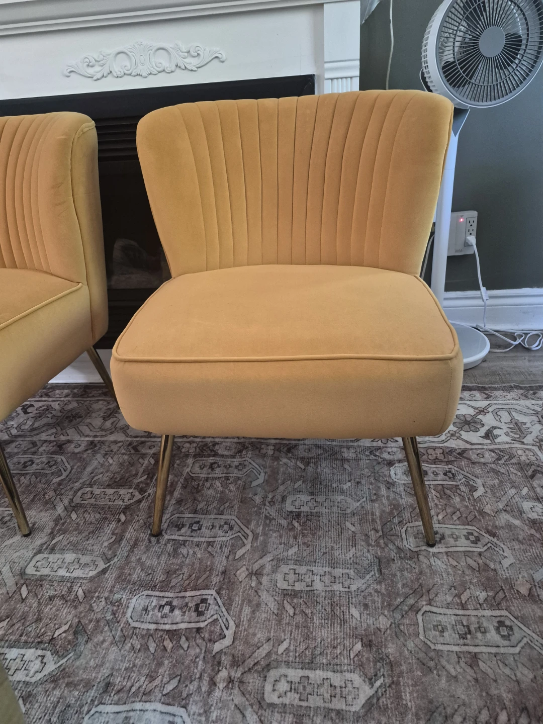 Accent Chairs - Mustard Yellow - photo 3