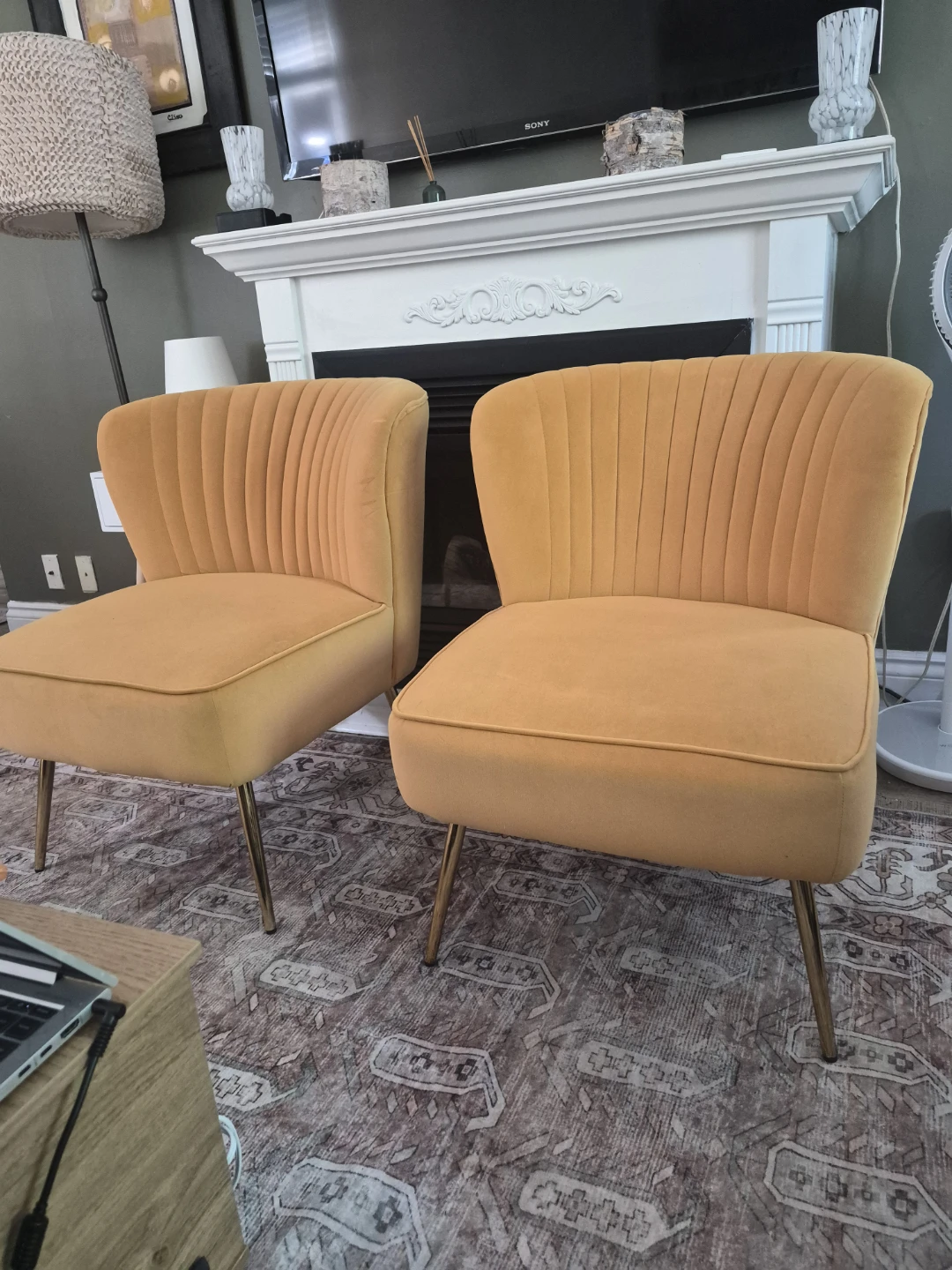 Accent Chairs - Mustard Yellow - photo 4