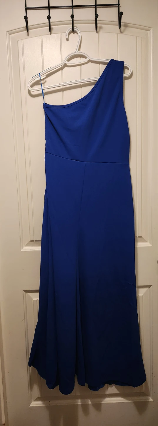 BTFBM Blue One-Shoulder Ruffle Dress - Size M - photo 2
