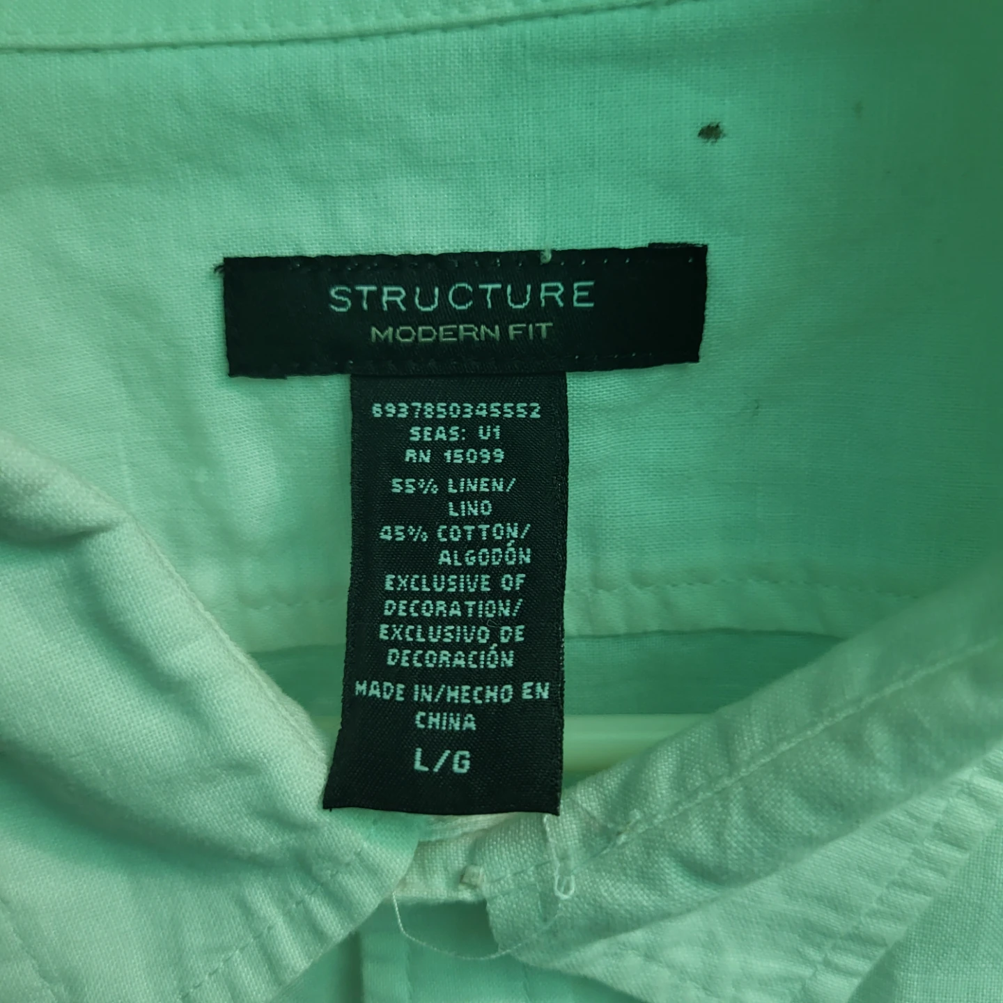 Structure Modern Fit Linen Blend Shirt - photo 2