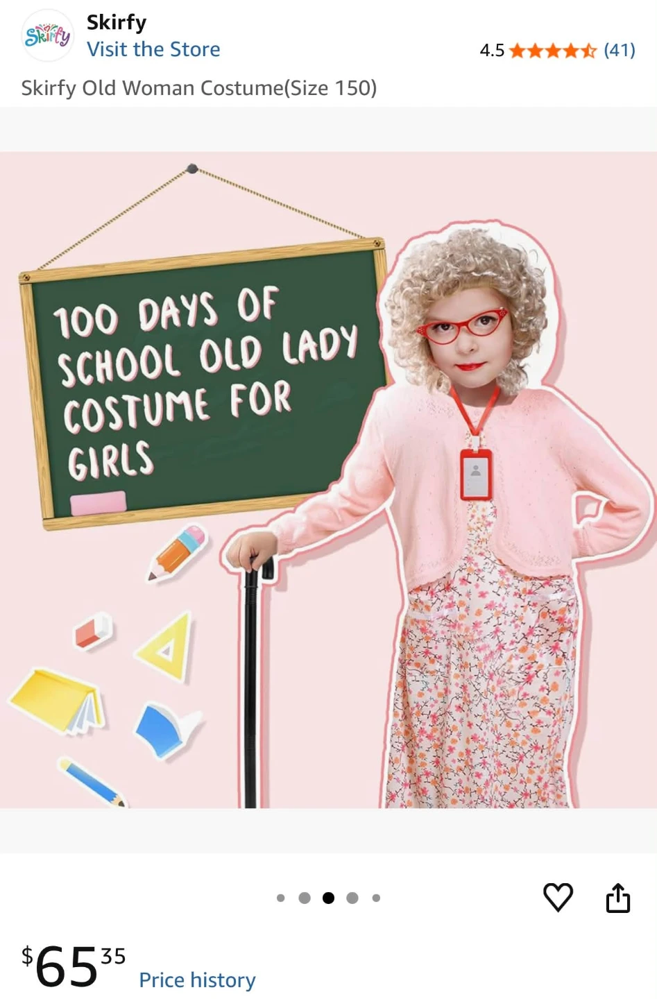 Old Woman Costume for Kids - photo 2