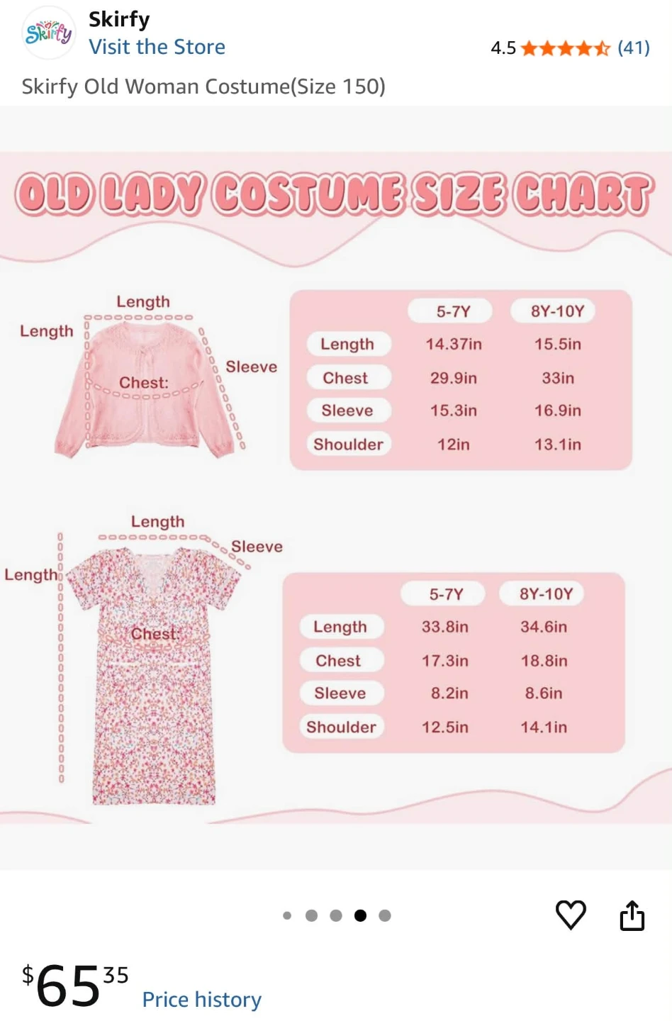 Old Woman Costume for Kids - photo 5