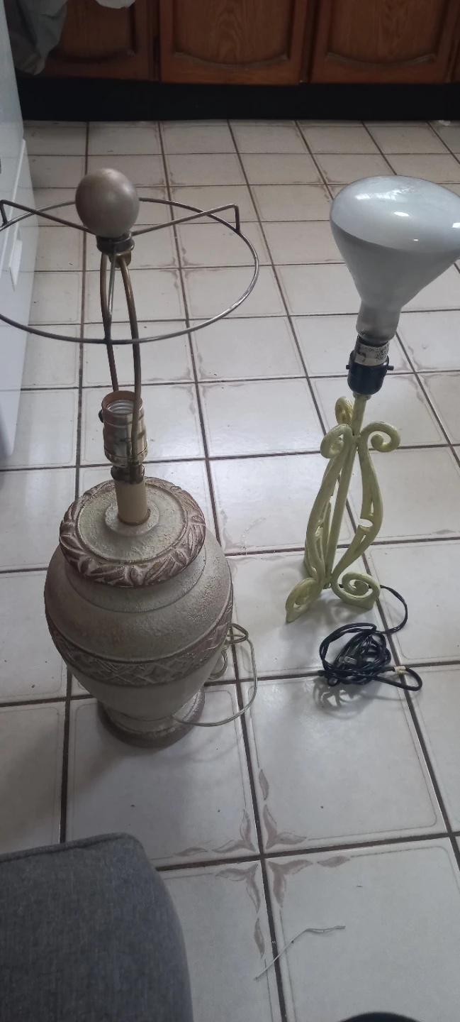 Vintage Ceramic Table Lamp & Floor Lamp Base