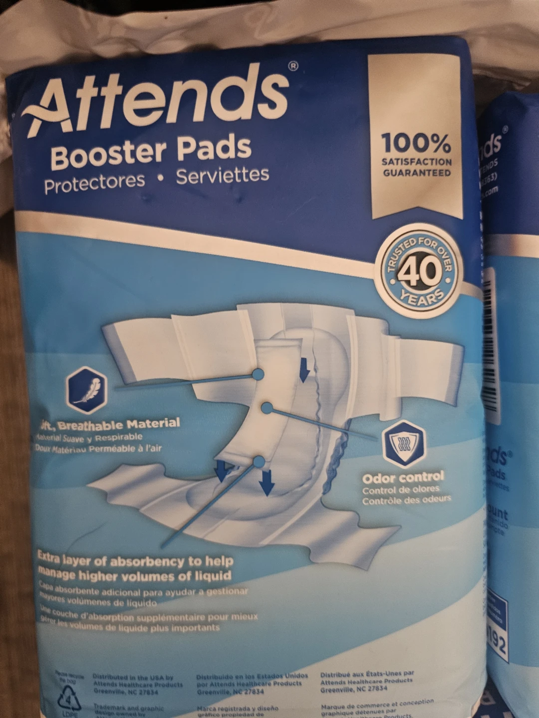 Womans large pull up underwear,  booster pads wipes n baby wipes - photo 3