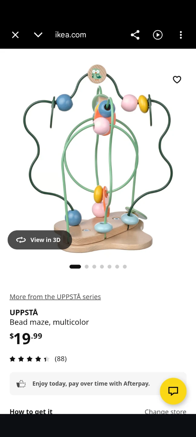 IKEA UPPSTÅ Bead Maze Toy Multicolor toddler Montessori gift