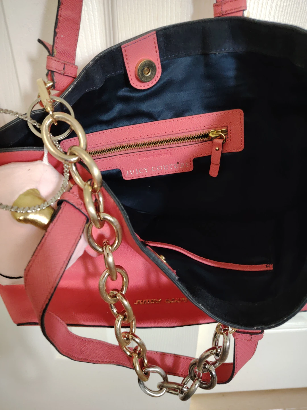 Juicy Couture Pink Tote Bag with Narwhal Charm - photo 3