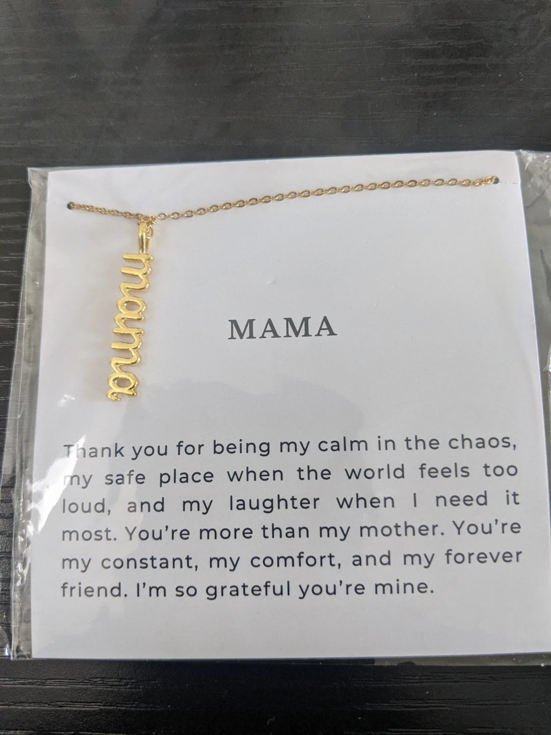 New Mama Stainless Steel Gold Plated Necklace 18" - photo 2