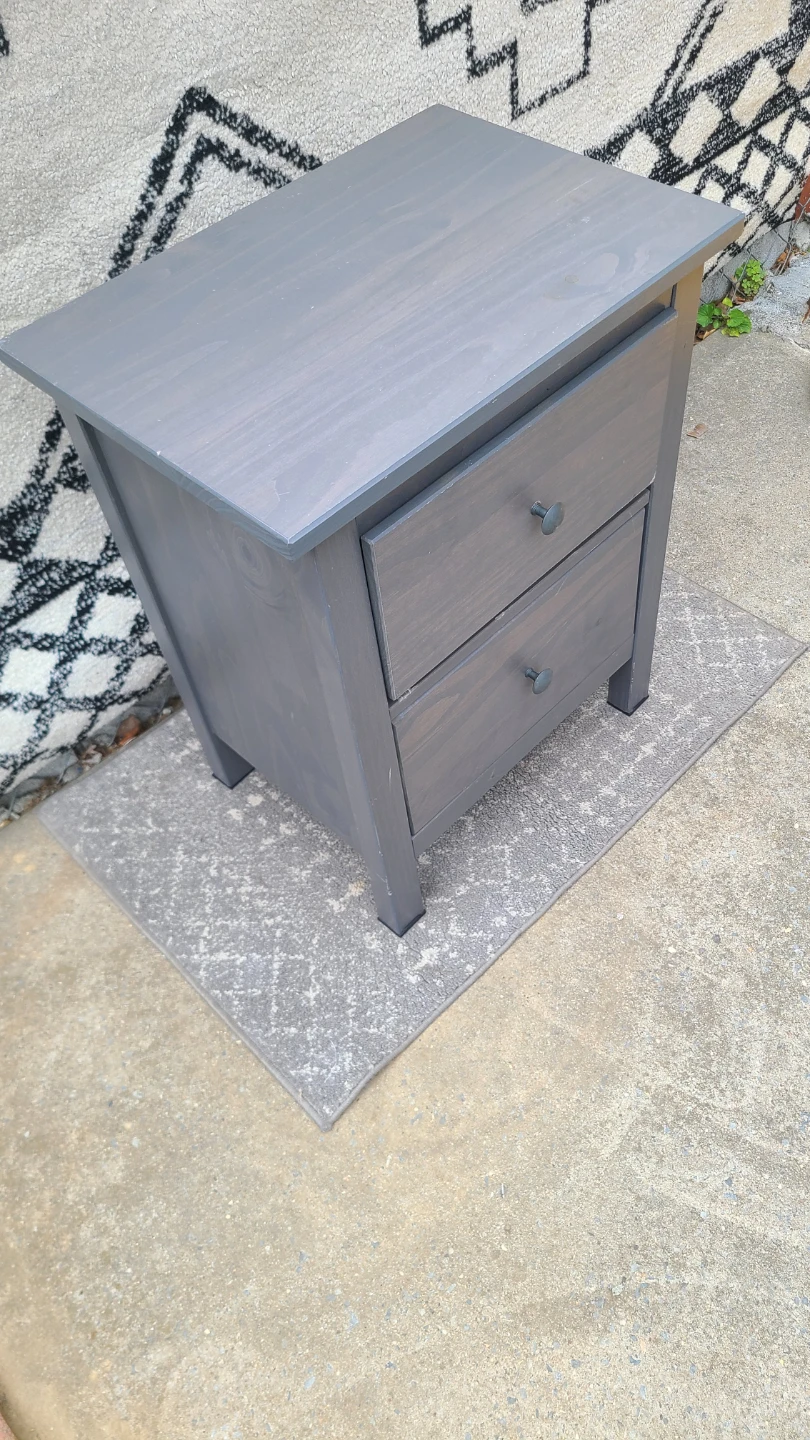 Gray 2-Drawer Nightstand - photo 3