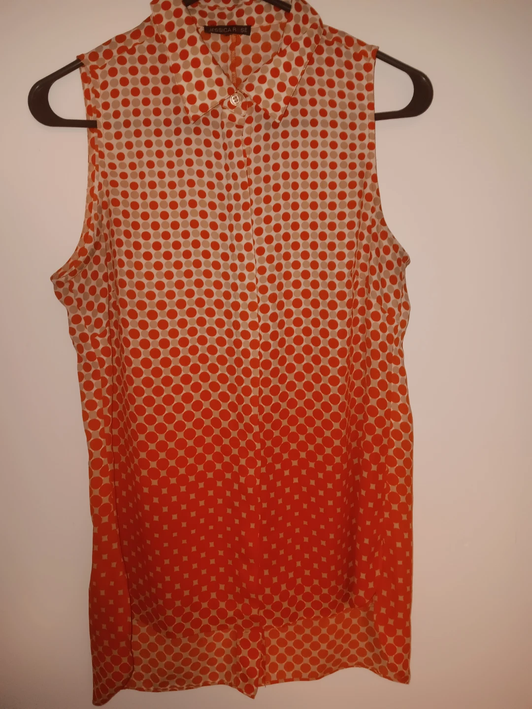 Jessica Rose Sleeveless Polka Dot Blouse - photo 2