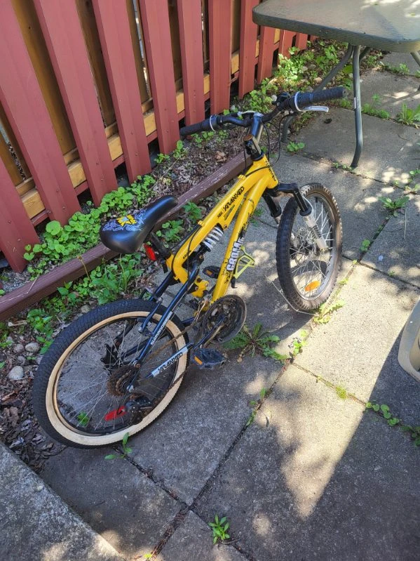 Yellow Kranked Kids Bike