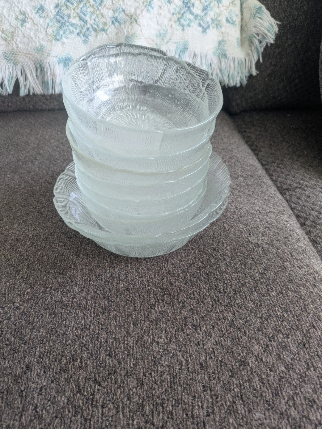 Glass Serving Bowl and Small Dishes Set - photo 4