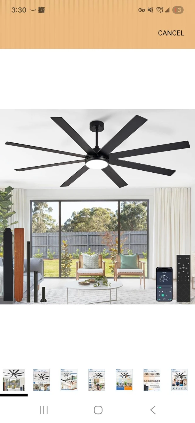 DEPULEY 72 Inch Large Ceiling Fan - photo 2