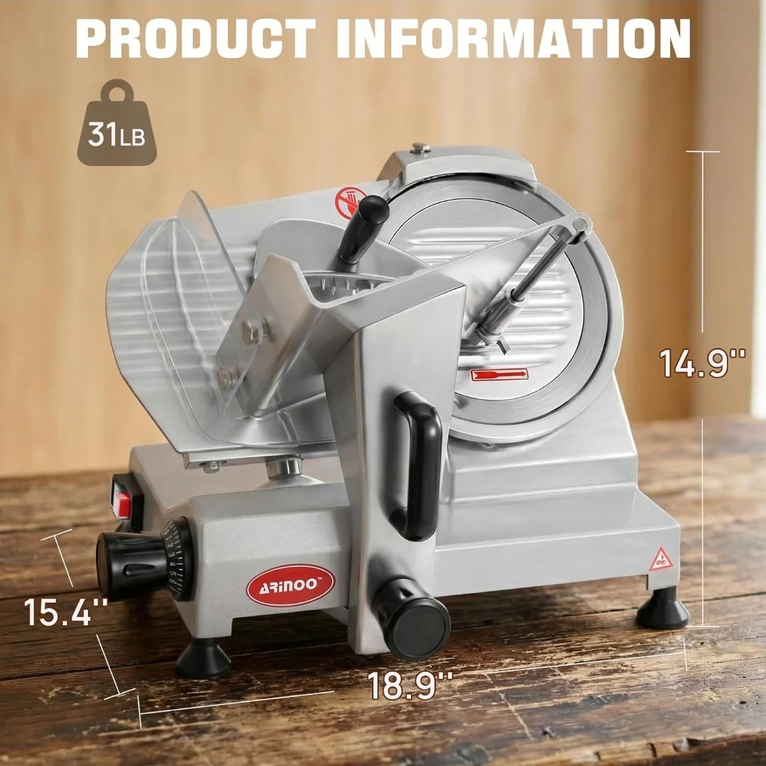ARINOO Meat Slicer 8.5" Blade - photo 2