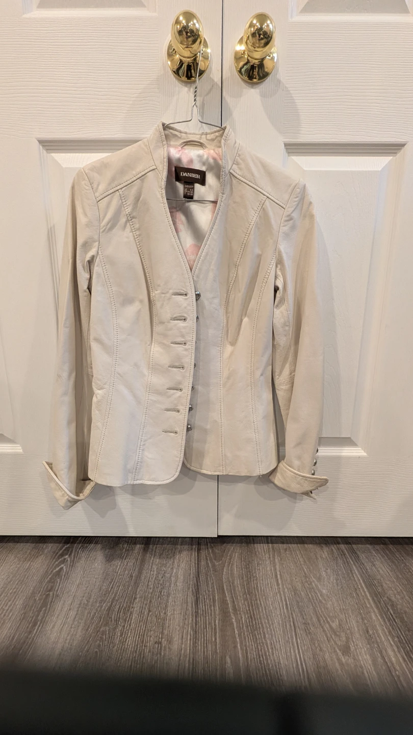 Daniier Leather Jacket - Cream